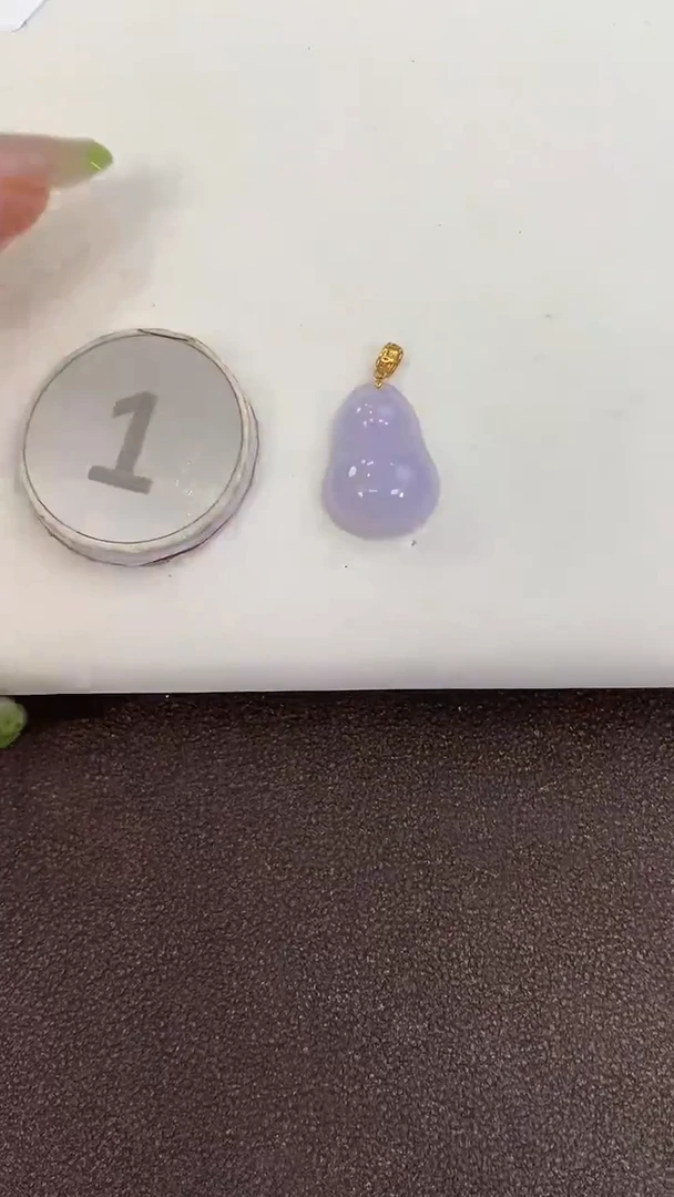颈饰18K金镶嵌翡翠天然缅甸a货翡翠(多样性发其一