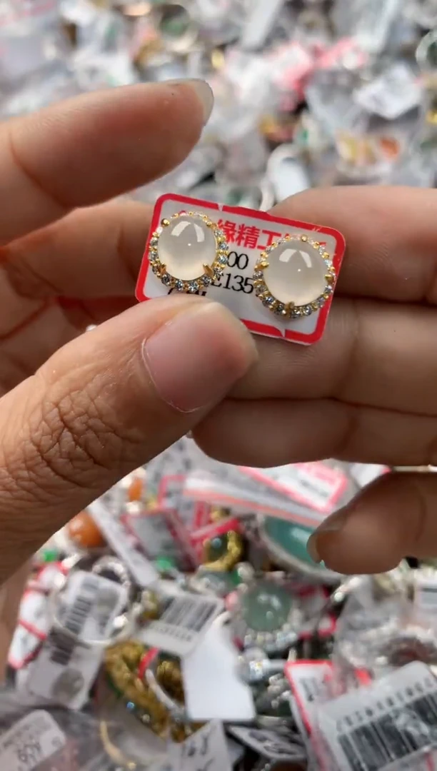 银S925镶嵌戒指翡翠15              7