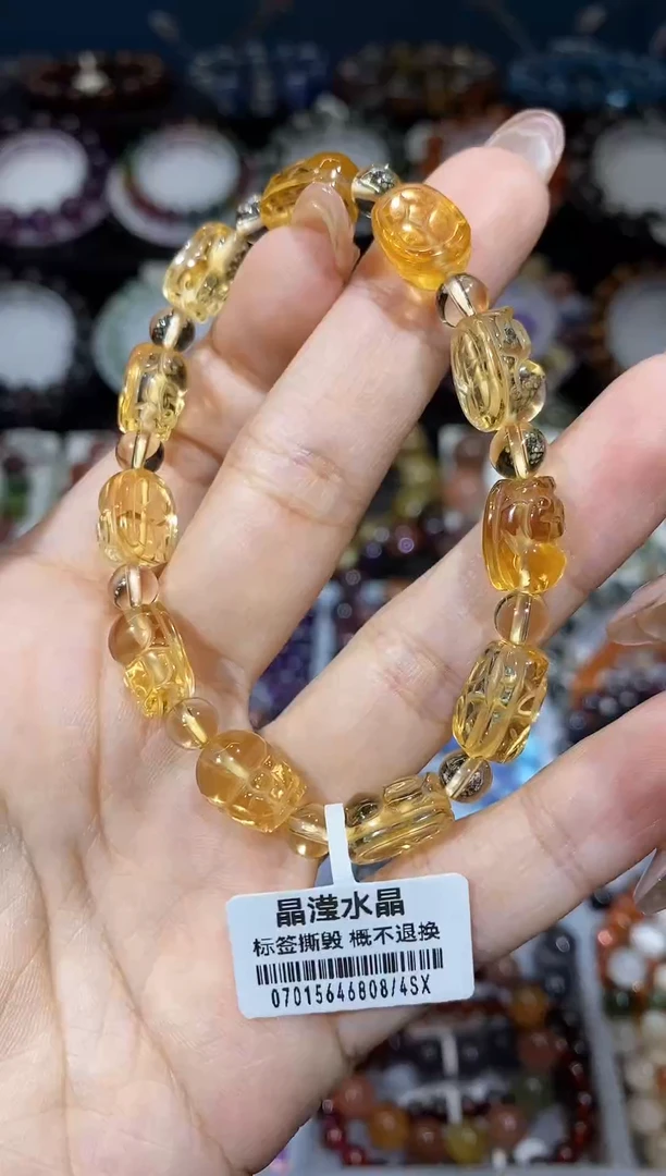 水晶手串未镶嵌黄水晶貔恘