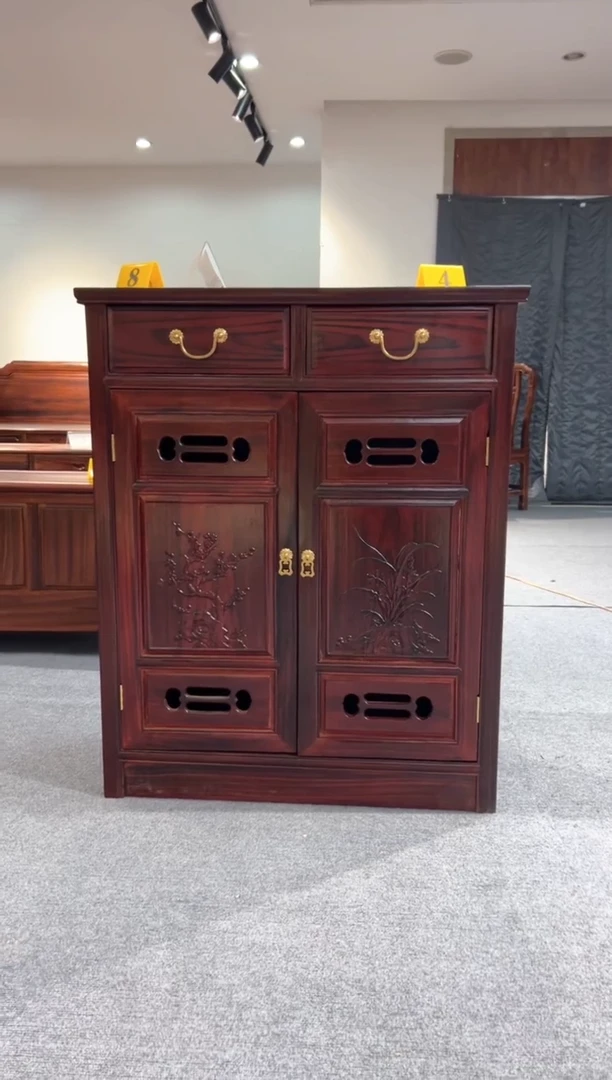 黑酸枝木类书柜鞋柜