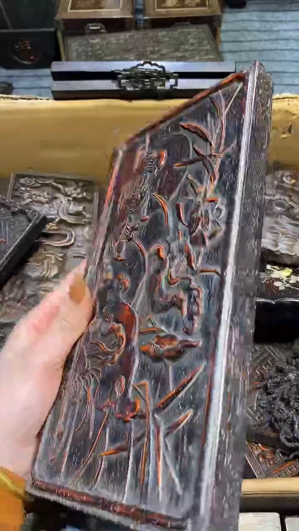 木紫檀雕刻一物一拍