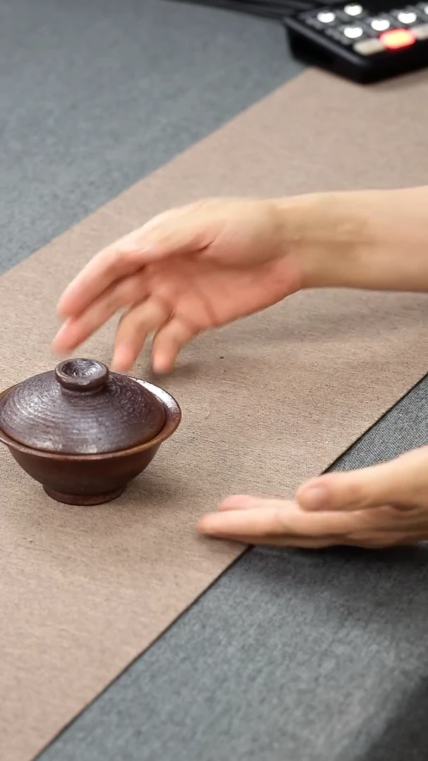 紫砂茶宠柴烧盖碗