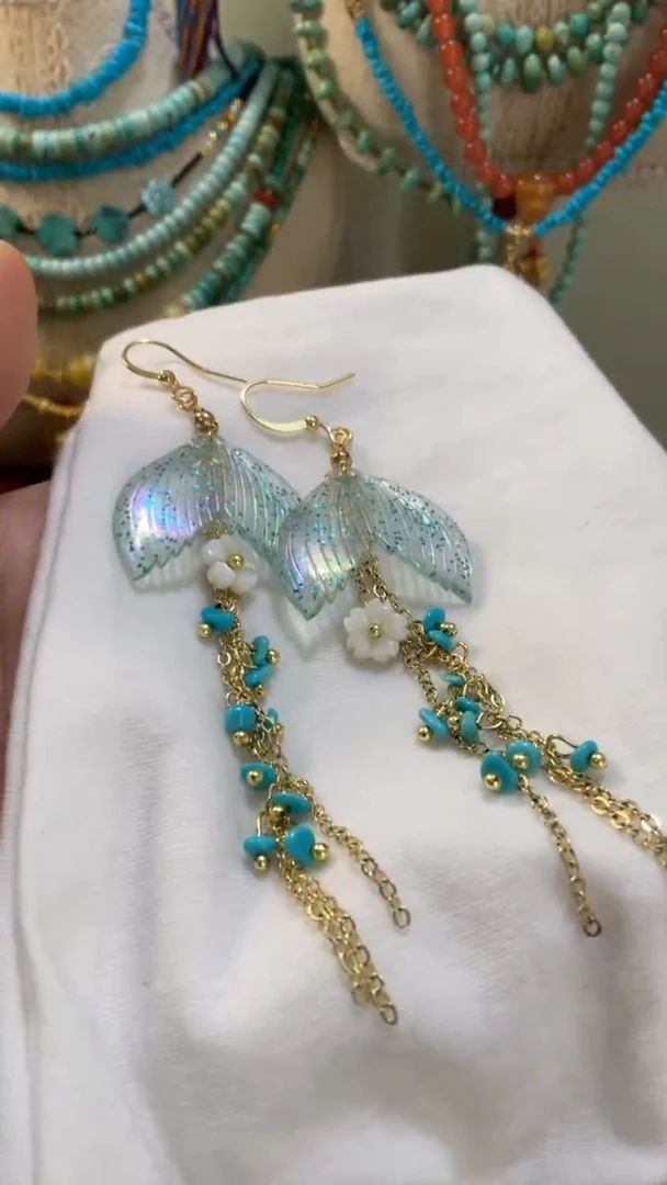 未镶嵌南红玛瑙珠宝奇石流苏耳饰