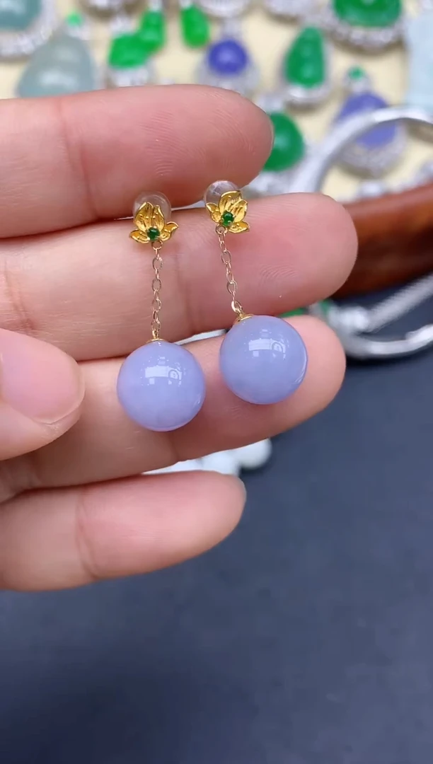 颈饰18K金镶嵌翡翠333-中国好珍宝