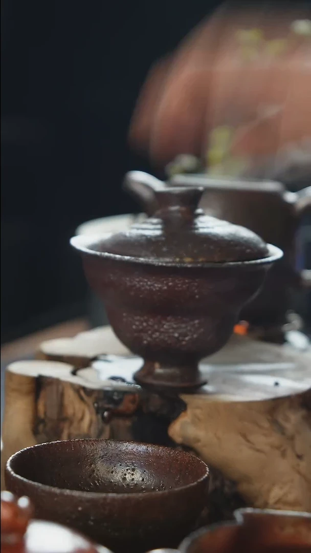 紫砂全手工葫芦盖碗