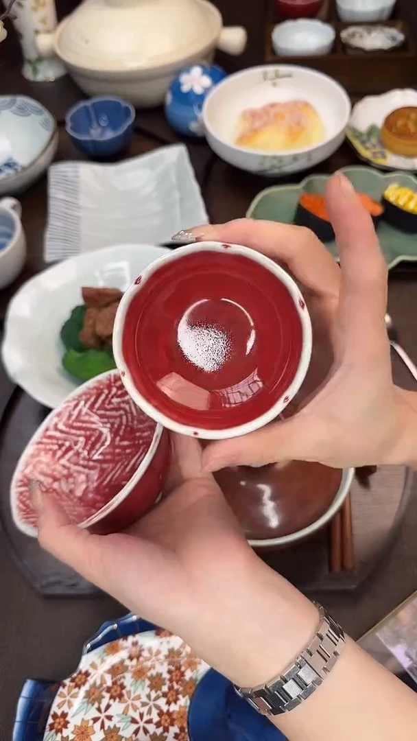 瓷金*原矿郎红窑变釉蘸料碟