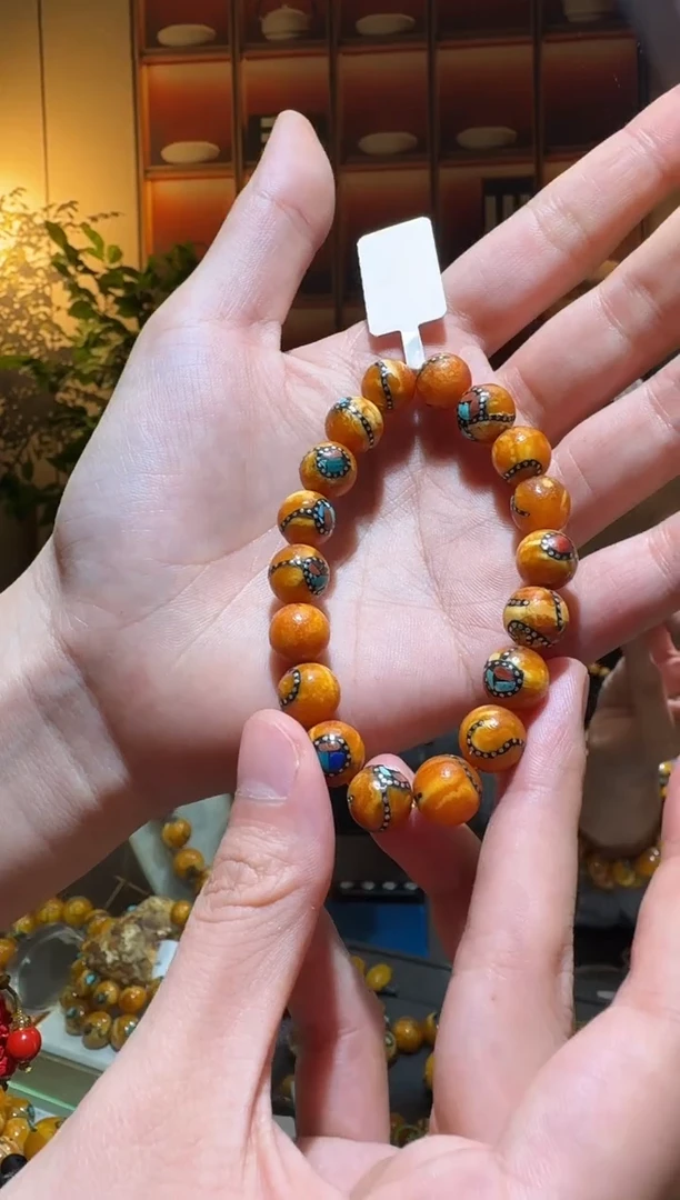 蜜蜡颈饰未镶嵌1265天然蜜蜡珠宝奇石