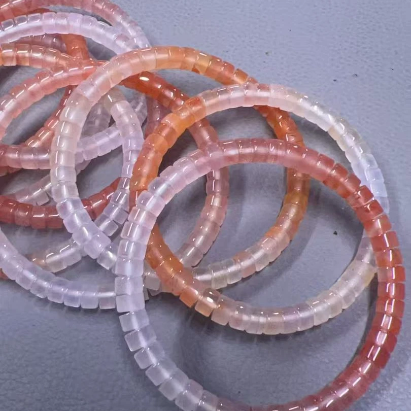 NH08天然南红手链冰飘渐变时尚直切多样性发一