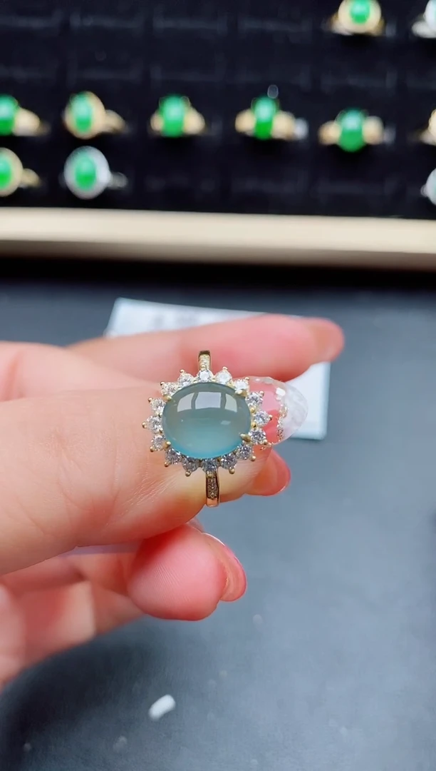【闪购商品】翡翠戒指银S925镶嵌80500