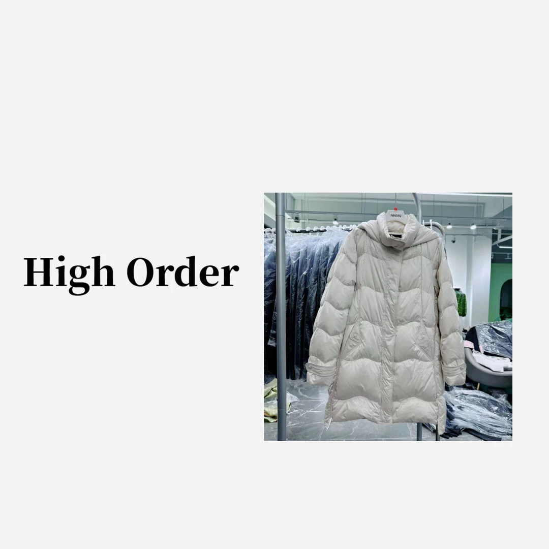 【YR】NN592新款重工加厚外套女款中长款连帽女士冬季