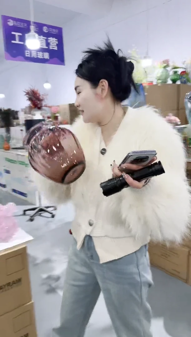 【闪购商品】无铅玻璃UU外贸花瓶微瑕-HD6O