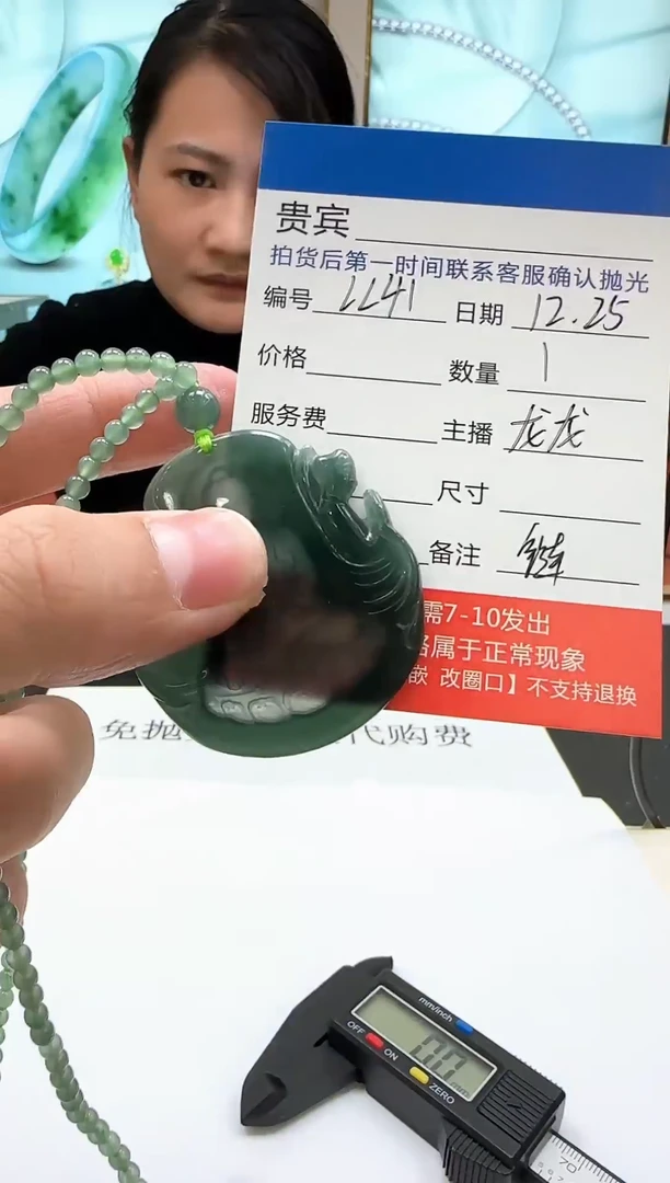 未镶嵌定制翡翠LL41翡翠吊坠赠珠链-多样性发其一