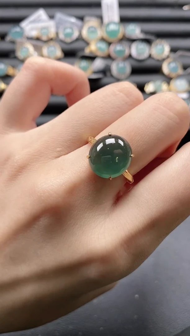 【闪购商品】翡翠戒指银S925镶嵌1111
