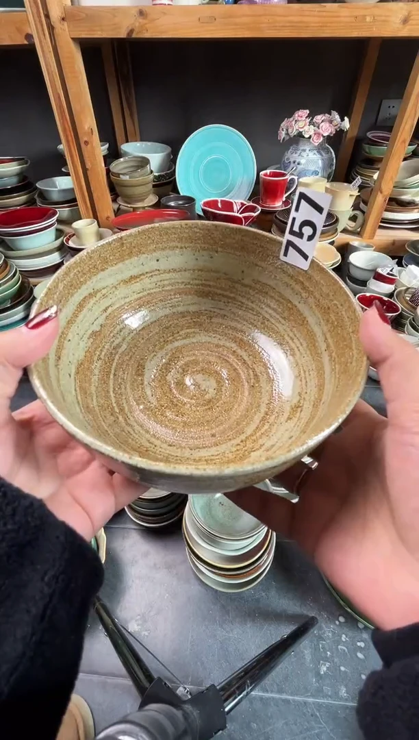 瓷片卿*久757  粗陶手工碗