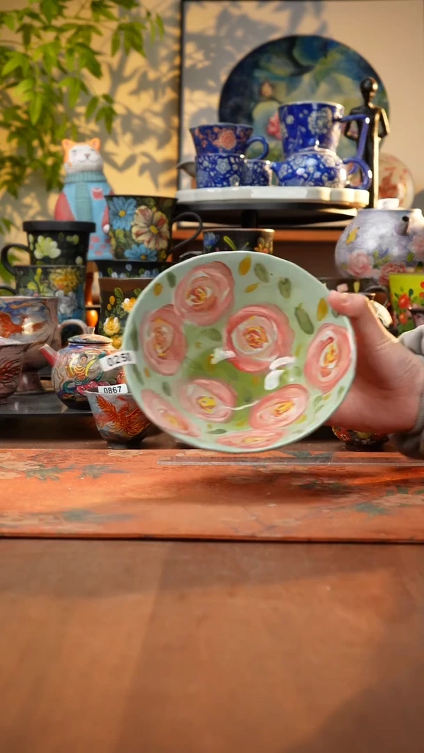 瓷片景德镇手工手绘250.