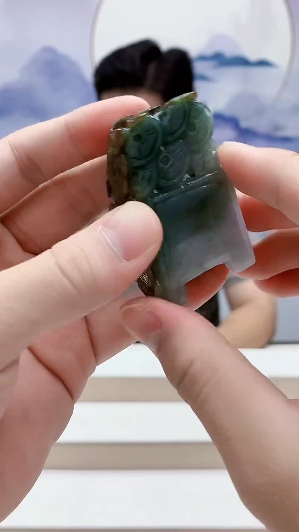 未镶嵌定制翡翠4917bb-毛货挂件75
