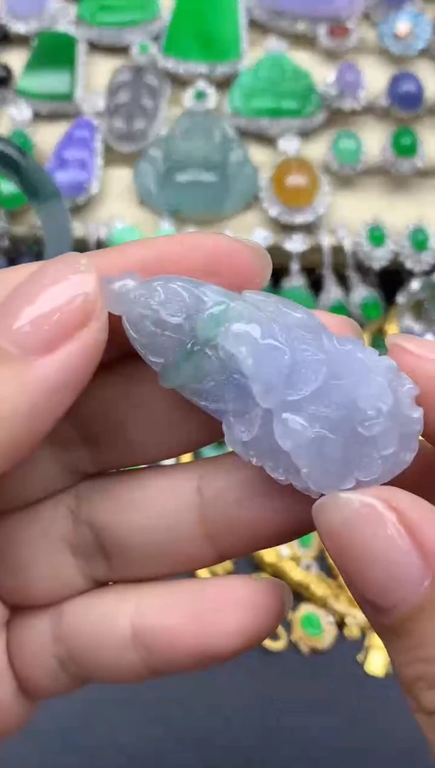 翡翠未镶嵌颈饰294-春日珠宝