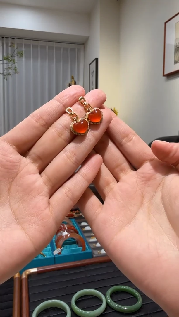 颈饰18K金镶嵌南红玛瑙75-541-11.19多样性拍一发一