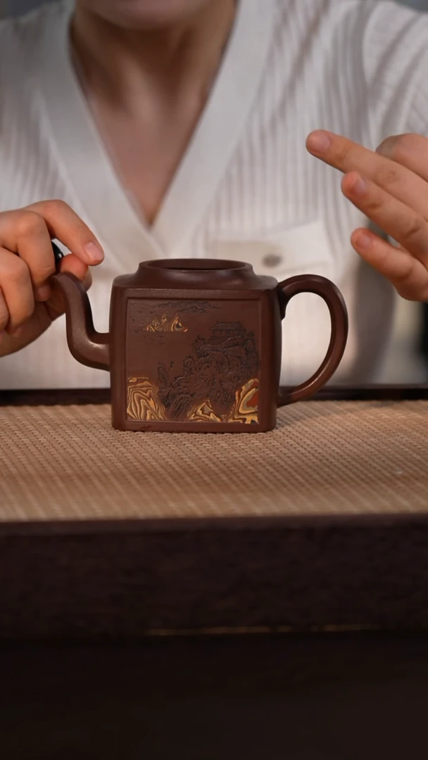 茶壶紫砂紫泥 390cc