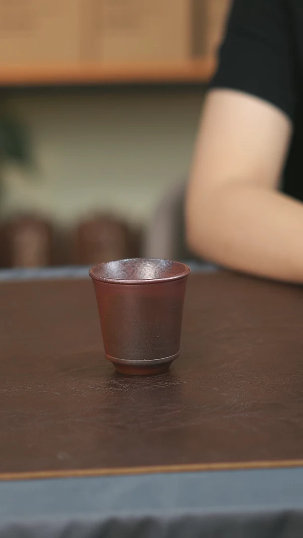 罐存茶山云水山涧建水紫陶柴烧杯 001