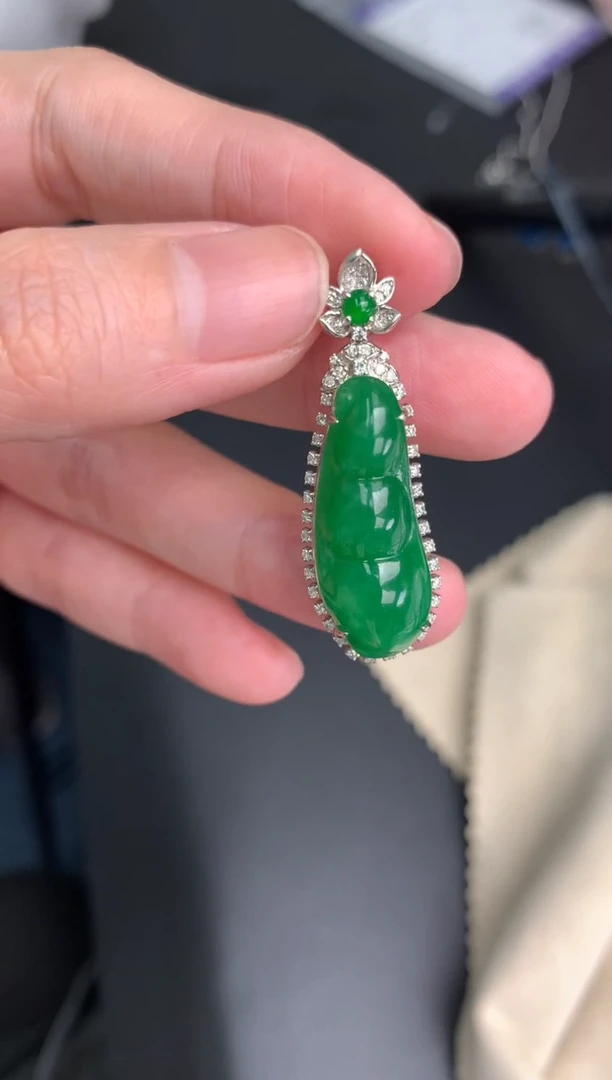 【闪购商品】定制翡翠18K金镶嵌模式推广期24小时鉴赏期