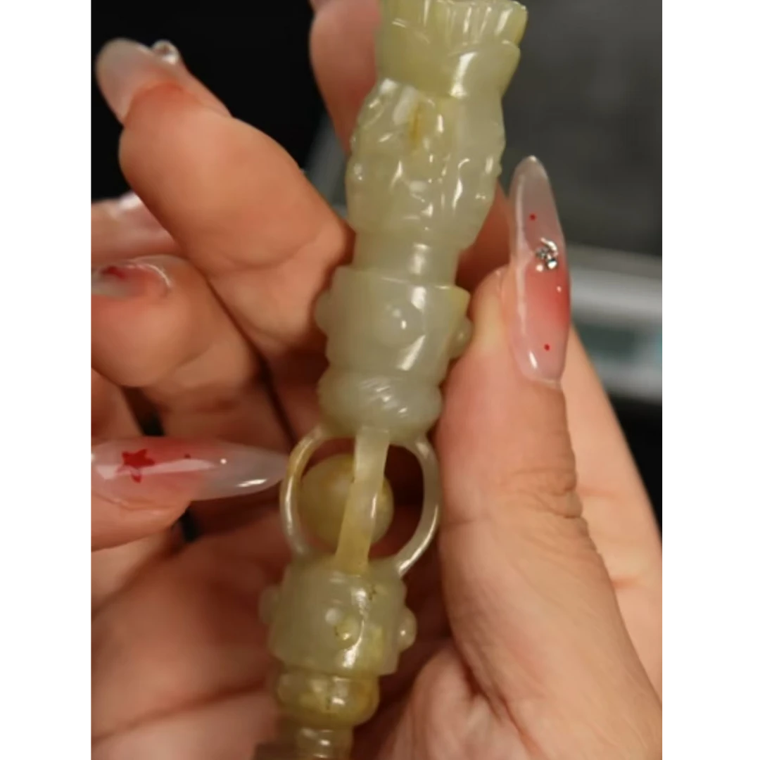 和田玉/  玉杵手把件