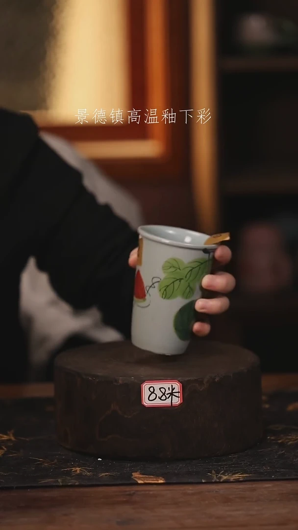陶瓷景德镇高温釉下手绘陶瓷@L202@