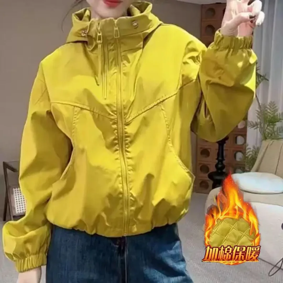 【加棉加厚】2025新款女装双拉链加二棉外套女宽松休闲夹克