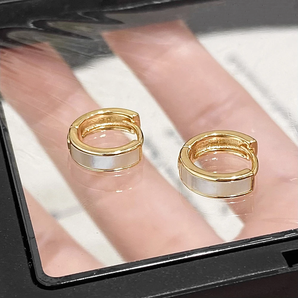 合金亚克力耳饰 简约小巧冷淡风贝贝耳扣