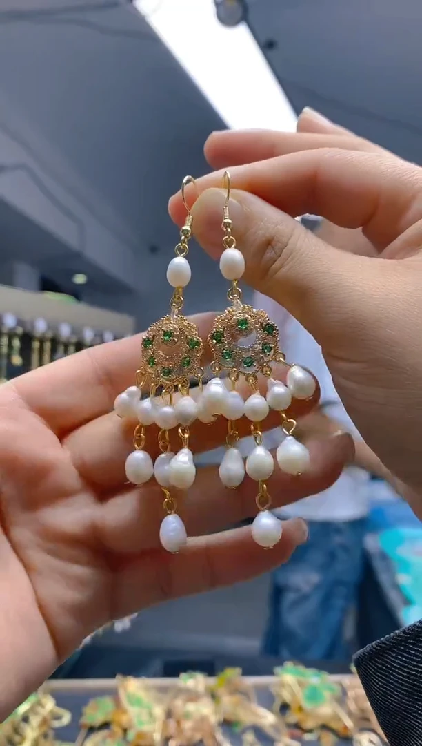 【闪购商品】淡水珍珠耳饰合金015珍珠饰品