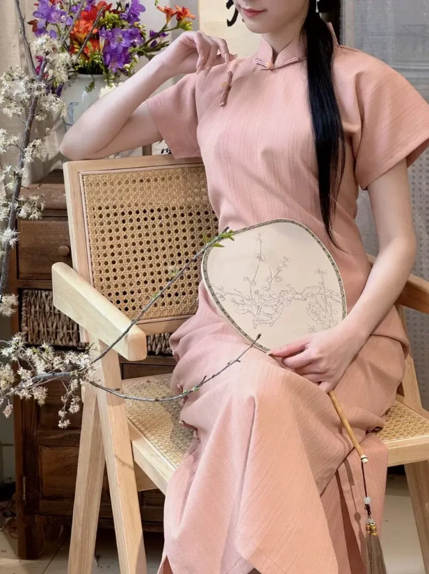 【春秋-新款】2025新款全开襟日常秋冬气质新中式中国风连衣裙旗袍