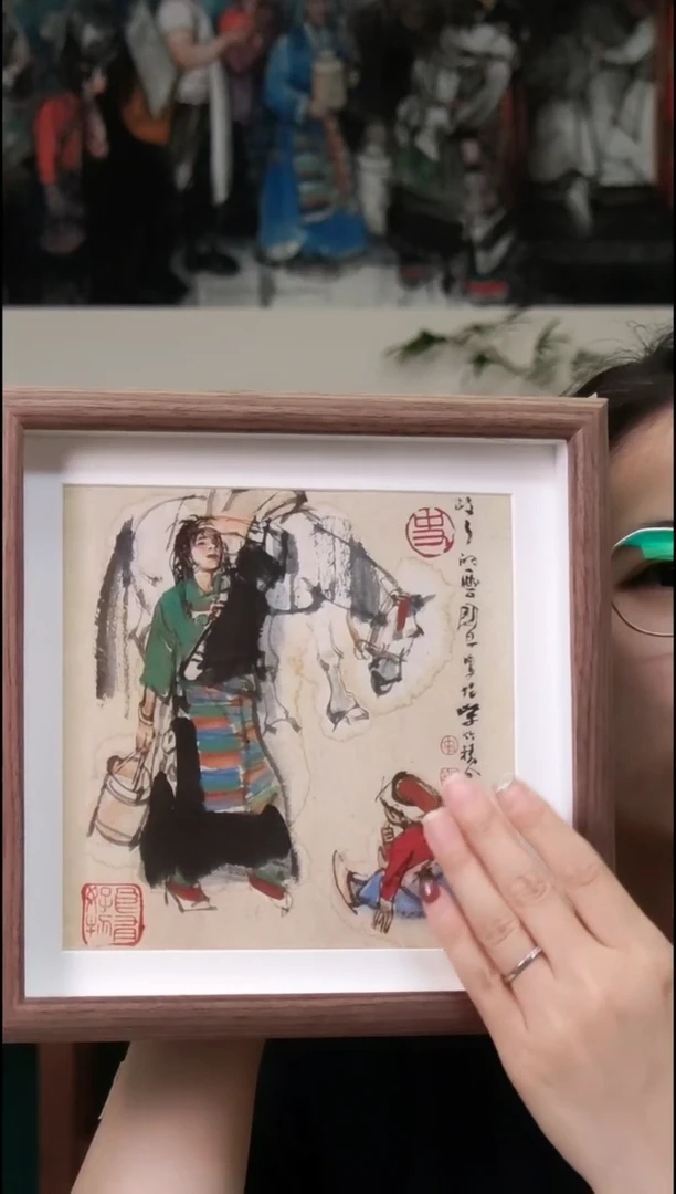 国画史国良生肖摆台《马》