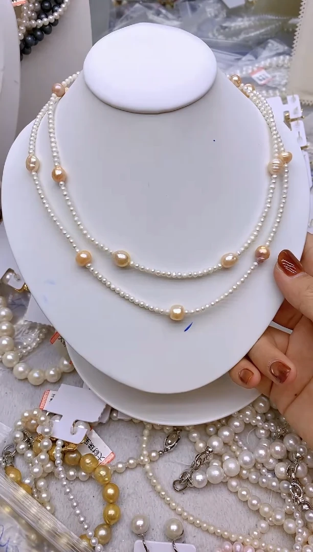 未镶嵌1淡水珍珠毛衣链