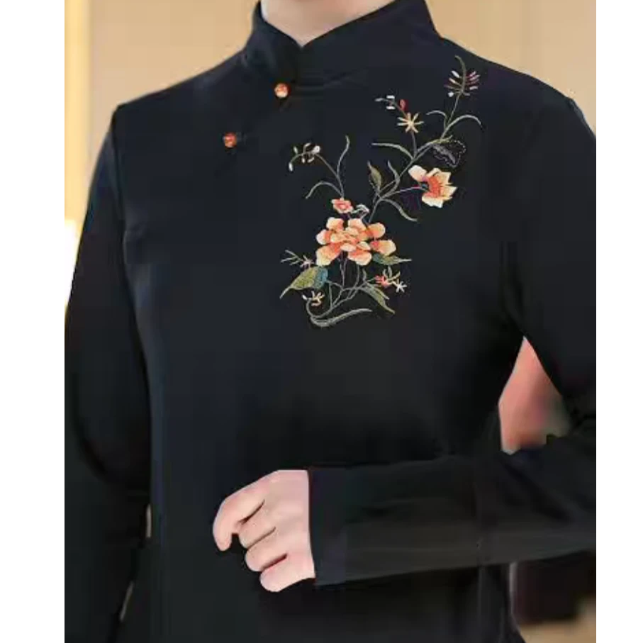 女士丝绒绣花小衫27-A512