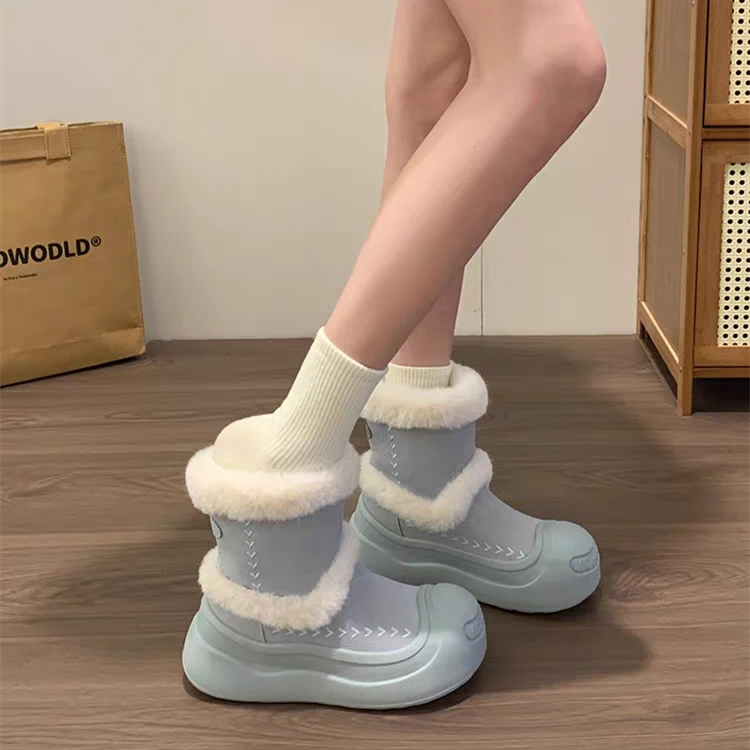 东北哈尔滨雪地靴女2025新款冬季加绒加厚保暖棉鞋厚底防滑大棉靴