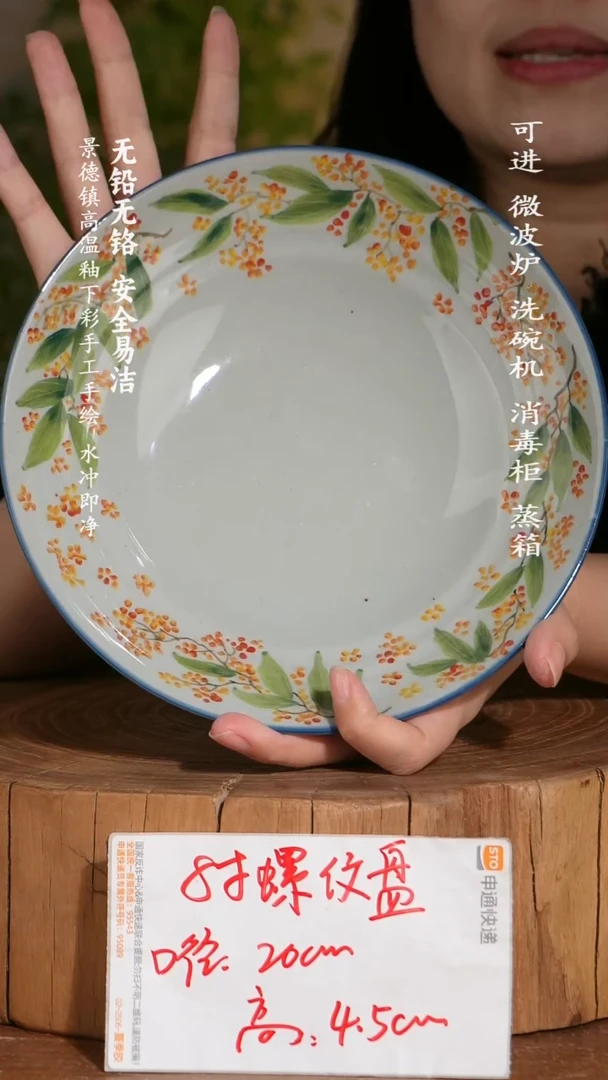 碗陶瓷景德镇高温瓷釉下彩手绘陶瓷