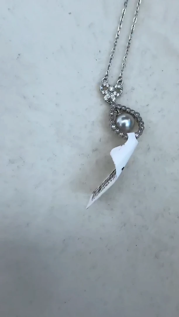 【闪购商品】海水珍珠颈饰银S925镶嵌套链