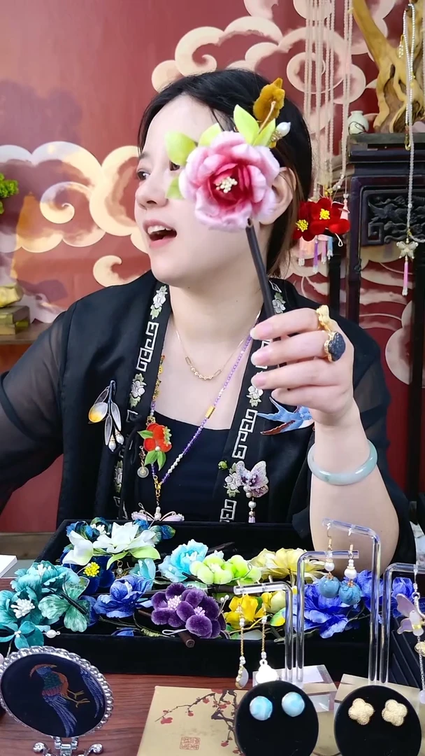 刺绣非遗绒花001