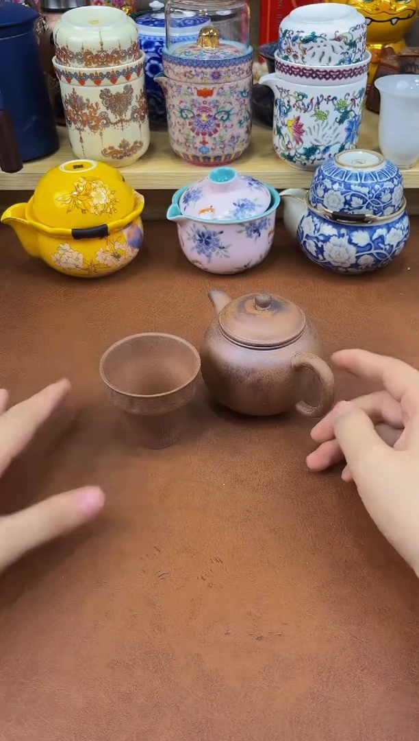 陶瓷茶具摆件旅行套组
