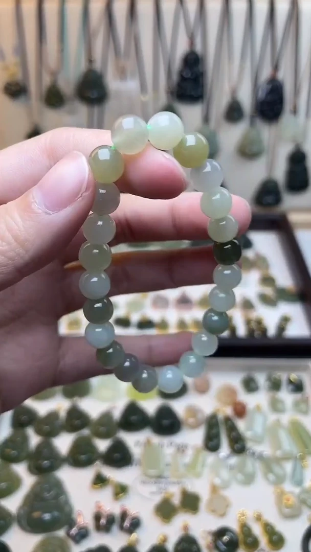 未镶嵌手串和田玉多宝