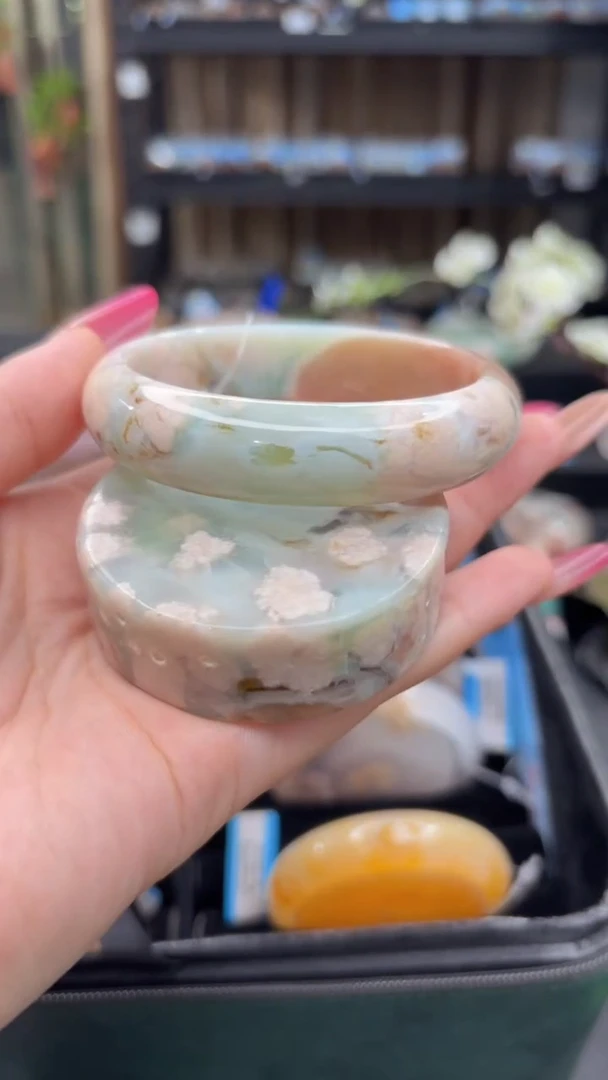 未镶嵌手镯石英质玉428(60圈赠送镯心)