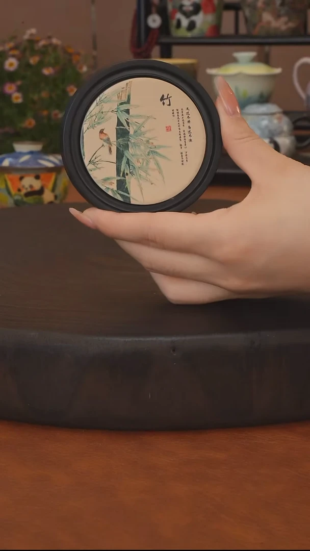 直播间福利 竹子圆形杯垫