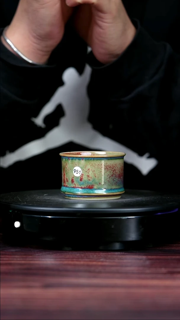 951#李盼龙一级品原矿钧瓷单竹节杯