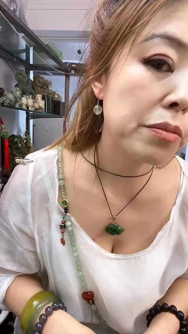 岫玉未镶嵌耳坠多样性发货其中之一卡12