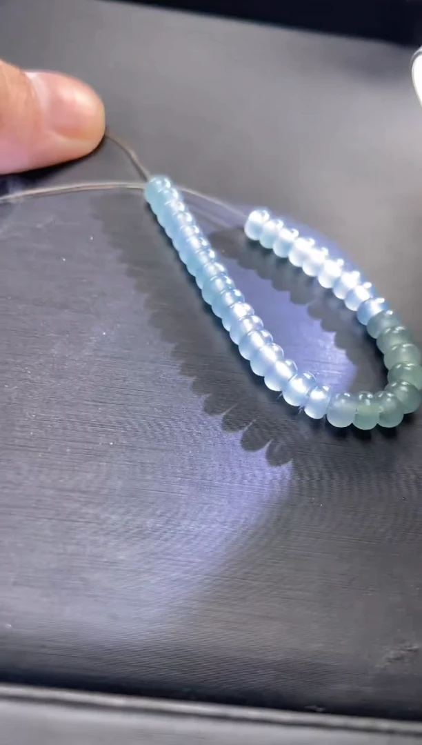 【闪购商品】翡翠手串未镶嵌算盘珠浅色