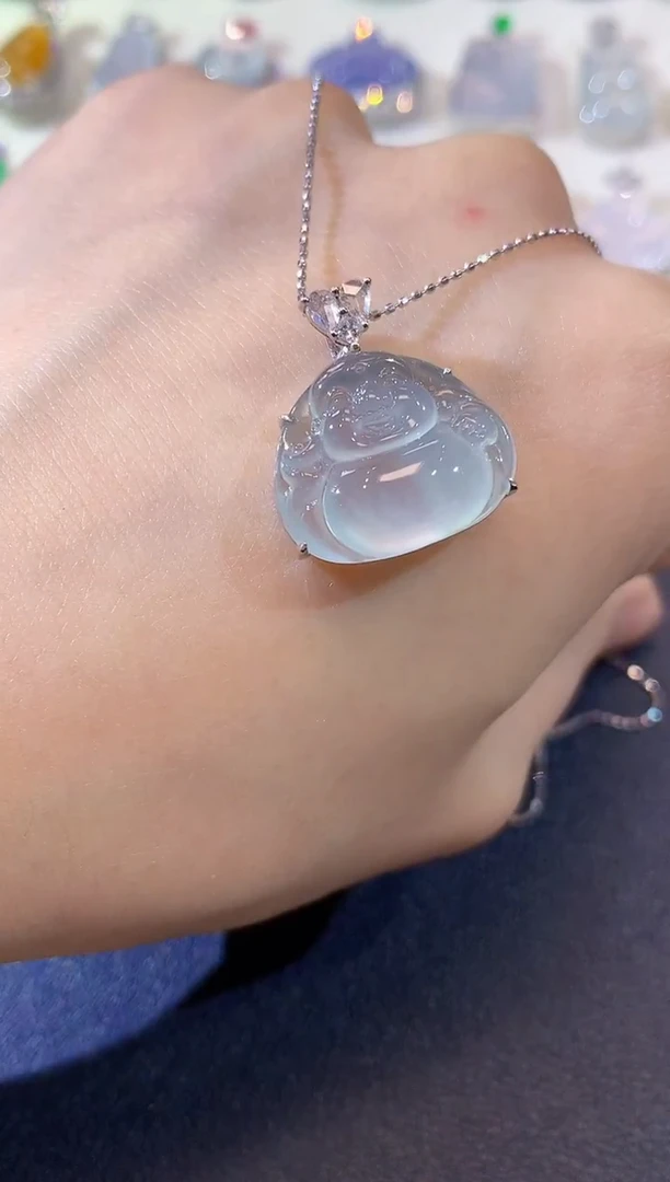 吊坠(不含链)18K金镶嵌翡翠S12 多样性发货一件