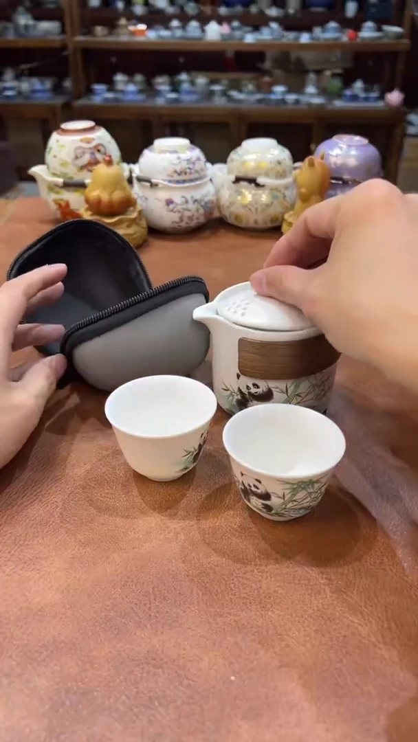 真的很便宜会开片的旅行茶具