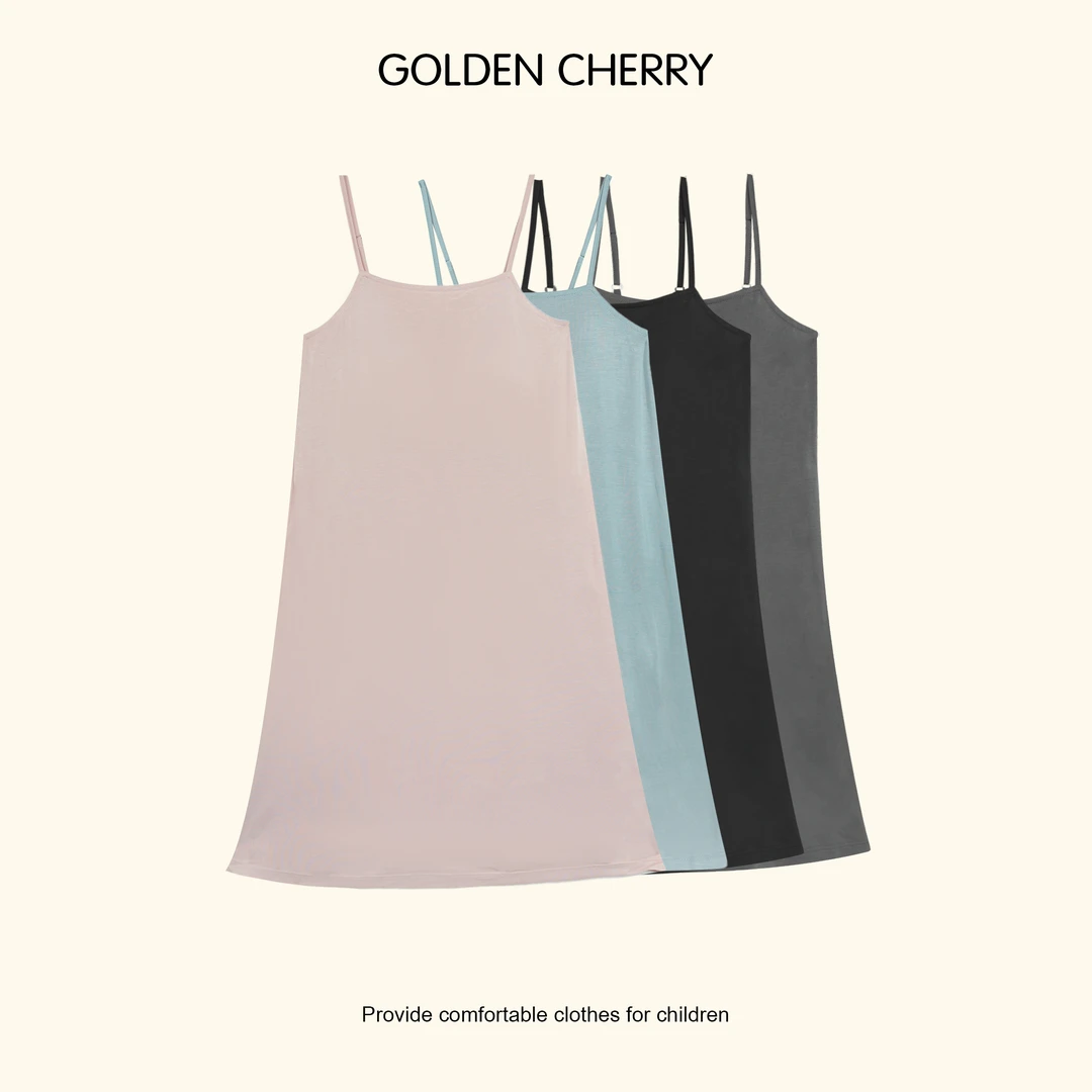 【金樱桃Golden cherry】亲子柔软吊带睡裙a68102
