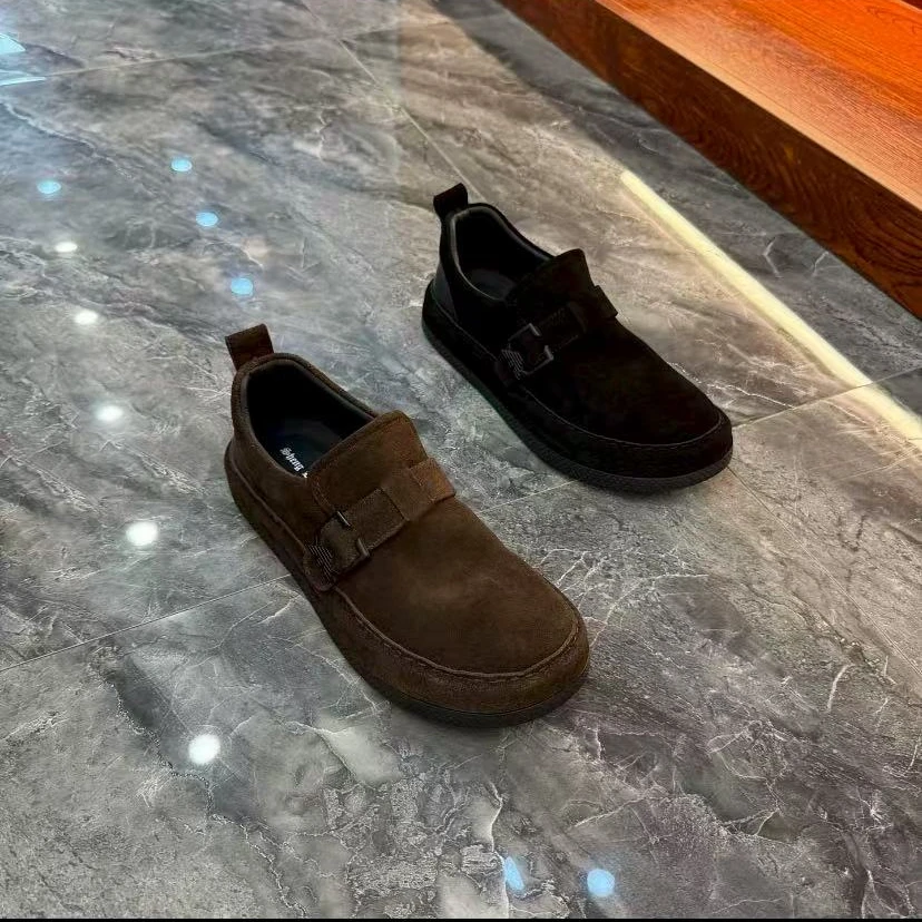 新款高品质男士全皮面休闲百搭男鞋