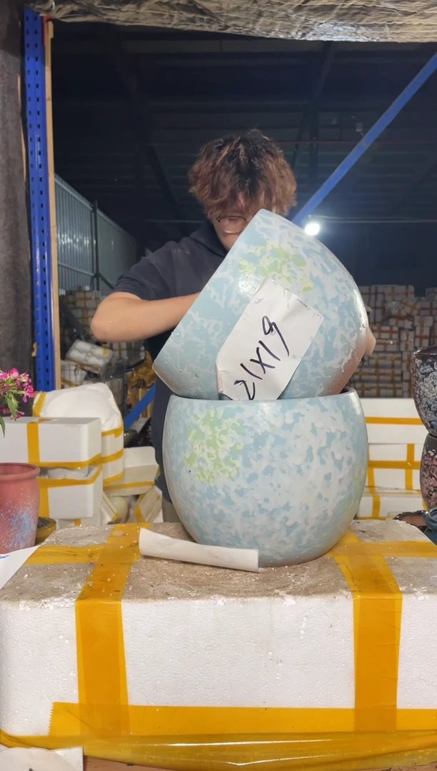 紫砂花盆宜兴紫砂粗陶花盆21-19